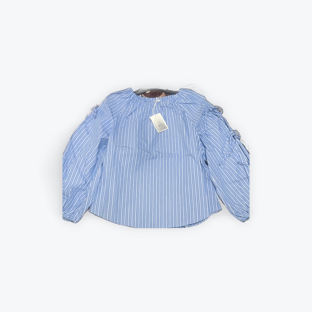 Free assembly Blue Striped Top